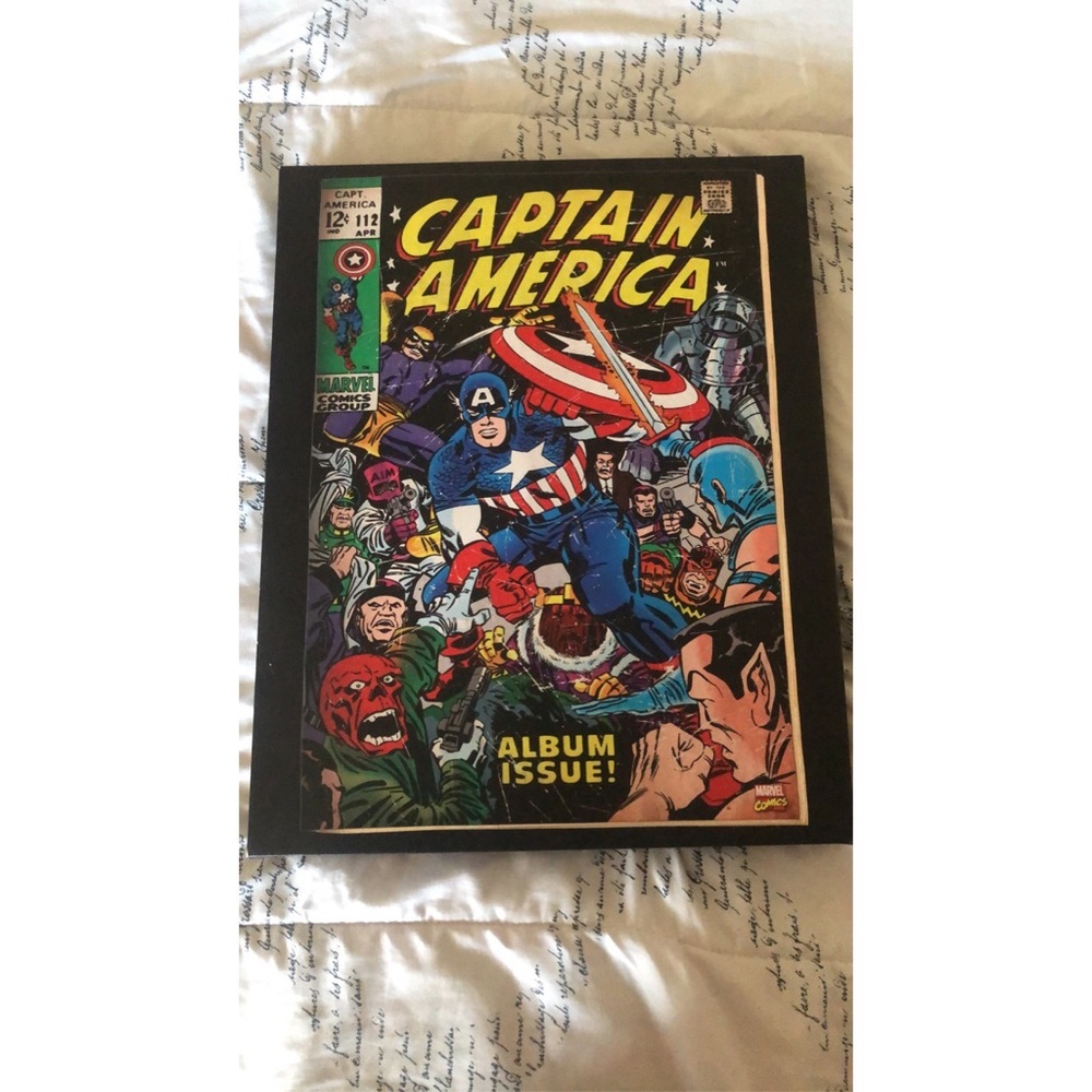 Captain America Comic Book Cover Wall Art